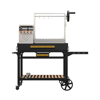 Brand-Man Heavy-Duty Argentine Santa Maria All-In-One BBQ Grill With Brasero