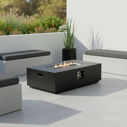 Propane / Natural Gas Fire Pit Table, 50,000 BTU - Charcoal