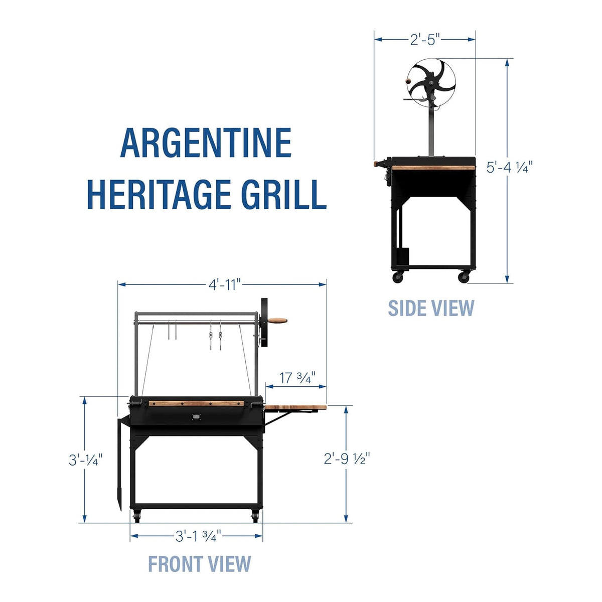 Backyard Discovery Heavy-Duty Argentine Santa Maria Heritage Wood Fire and Charcoal BBQ Grill