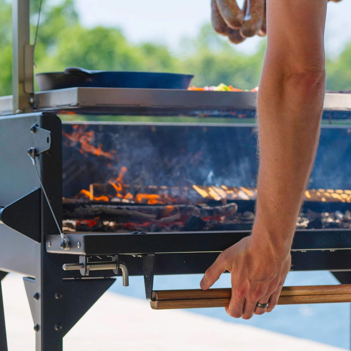 Backyard Discovery Heavy-Duty Argentine Santa Maria Heritage Wood Fire and Charcoal BBQ Grill
