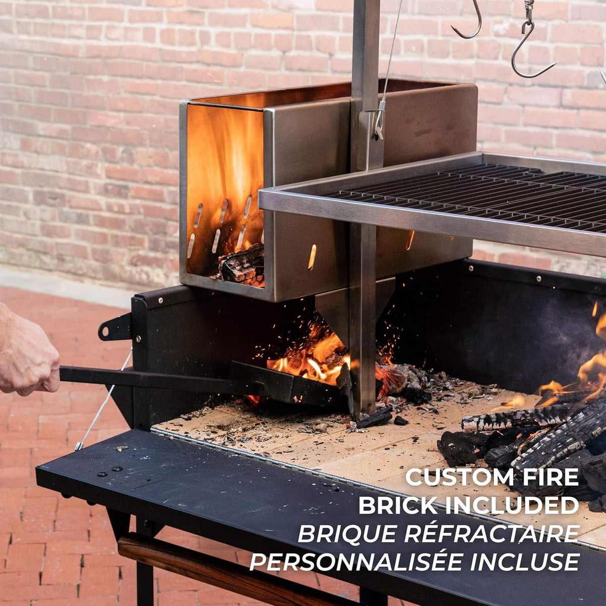 Backyard Discovery Heavy-Duty Argentine Santa Maria Wood Fire And Charcoal BBQ Grill With Brasero