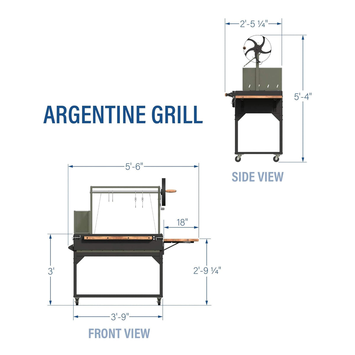 Backyard Discovery Heavy-Duty Argentine Santa Maria Wood Fire And Charcoal BBQ Grill With Brasero