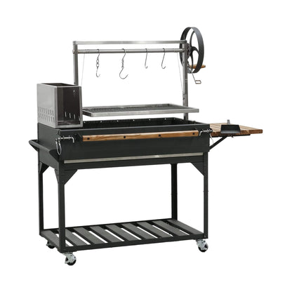 Backyard Discovery Heavy-Duty Argentine Santa Maria Wood Fire And Charcoal BBQ Grill With Brasero