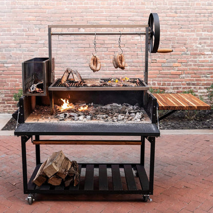 Backyard Discovery Heavy-Duty Argentine Santa Maria Wood Fire And Charcoal BBQ Grill With Brasero