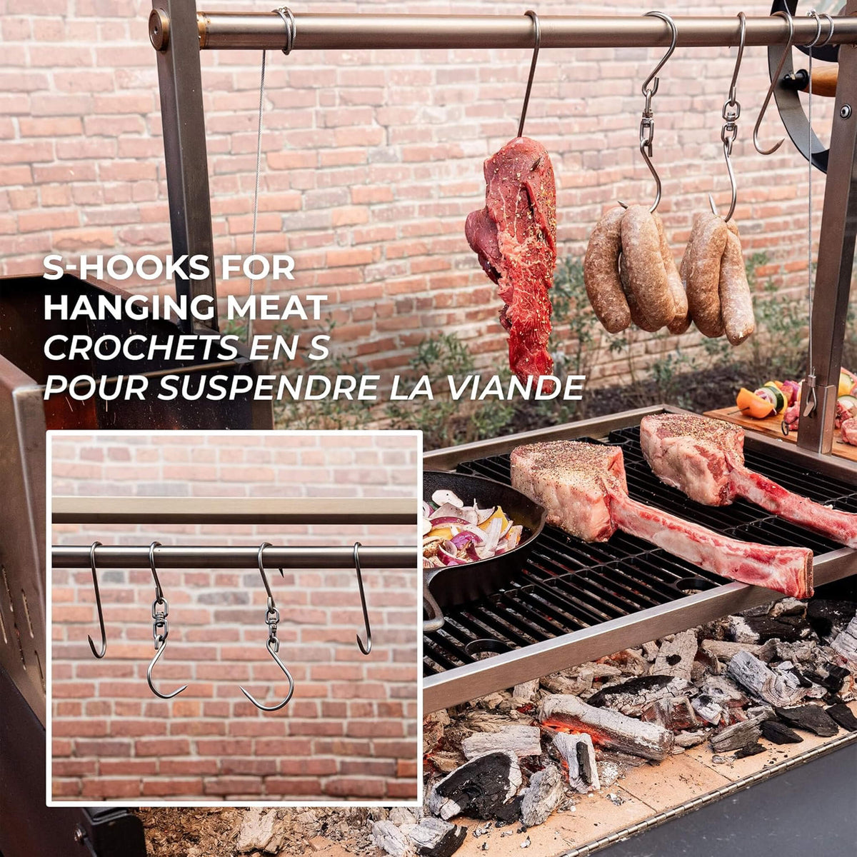 Backyard Discovery Heavy-Duty Argentine Santa Maria Wood Fire And Charcoal BBQ Grill With Brasero