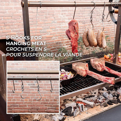 Backyard Discovery Heavy-Duty Argentine Santa Maria Wood Fire And Charcoal BBQ Grill With Brasero