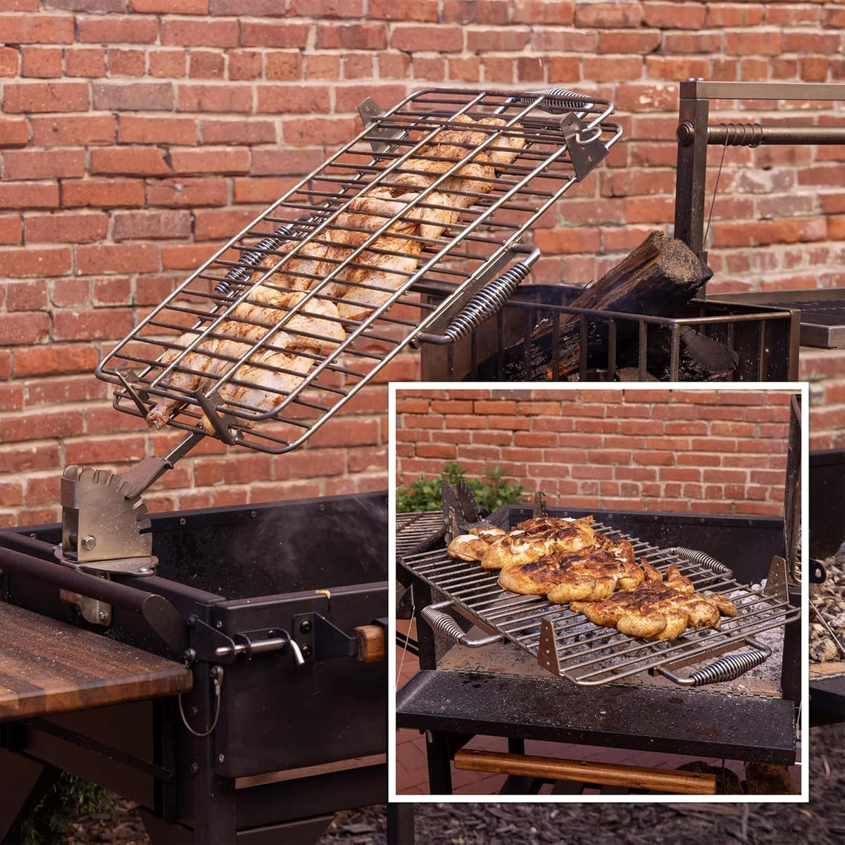Backyard Discovery Extra-Large Argentine Santa Maria Wood Fire And Charcoal BBQ Grill With Brasero