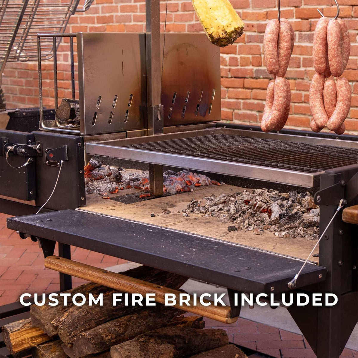Backyard Discovery Extra-Large Argentine Santa Maria Wood Fire And Charcoal BBQ Grill With Brasero