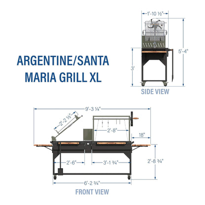 Backyard Discovery Extra-Large Argentine Santa Maria Wood Fire And Charcoal BBQ Grill With Brasero