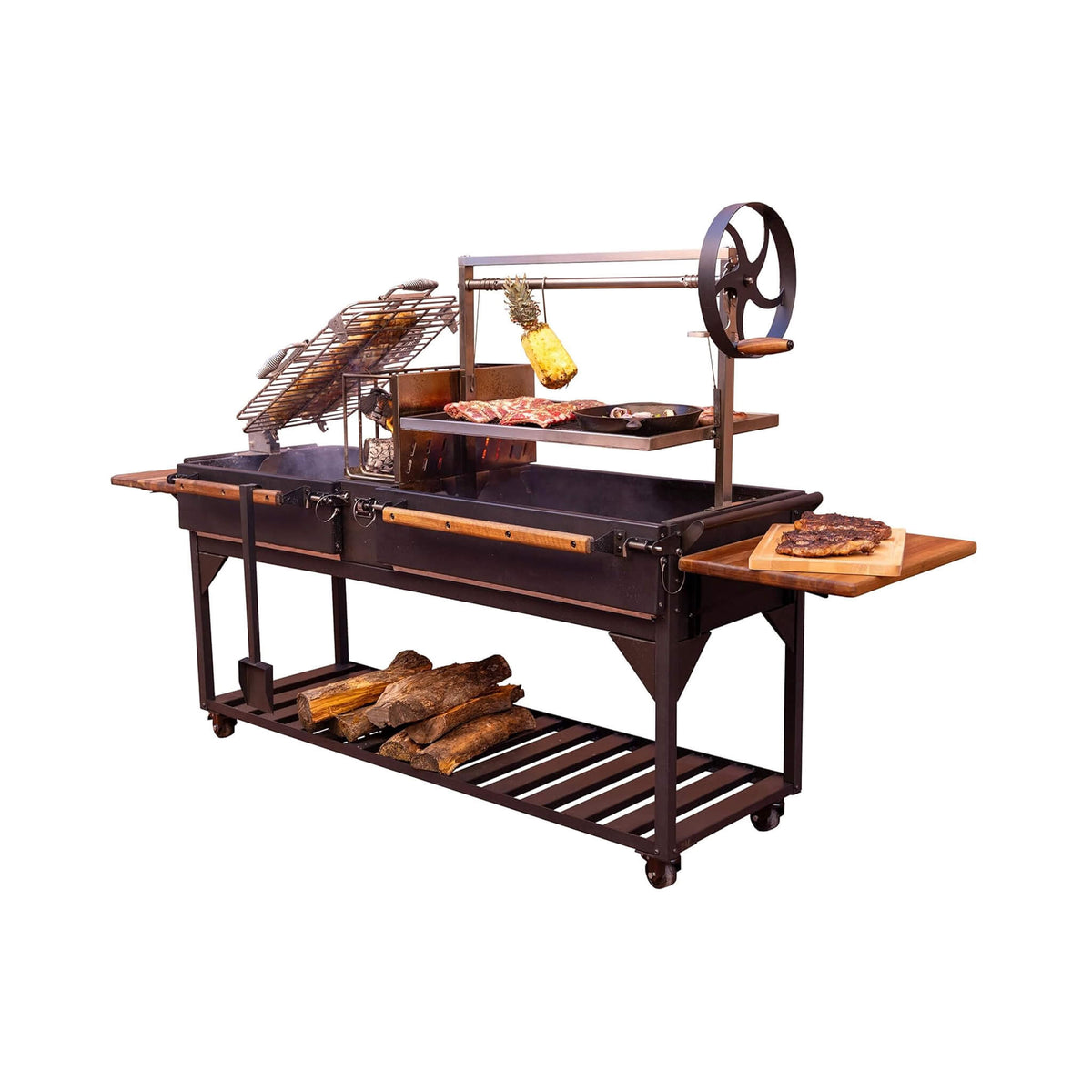 Backyard Discovery Extra-Large Argentine Santa Maria Wood Fire And Charcoal BBQ Grill With Brasero