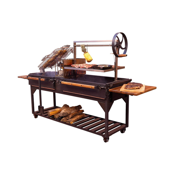 Backyard Discovery Extra-Large Argentine Santa Maria Wood Fire And Charcoal BBQ Grill With Brasero