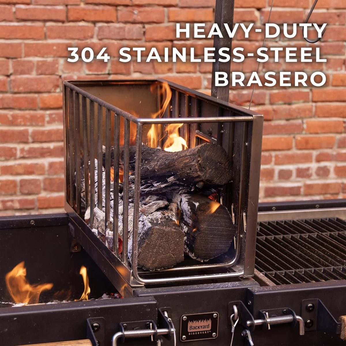 Backyard Discovery Extra-Large Argentine Santa Maria Wood Fire And Charcoal BBQ Grill With Brasero