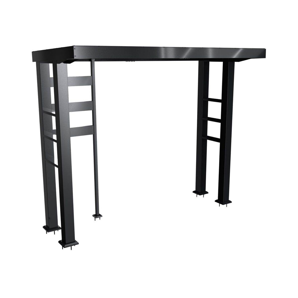Castelle Flame Imperial 110-Inch 4-Burner 72K BTU Deluxe Stainless Steel Outdoor Kitchen Grill Island With Wine Cooler, Rotisserie, Cabinets, And Granite Countertops