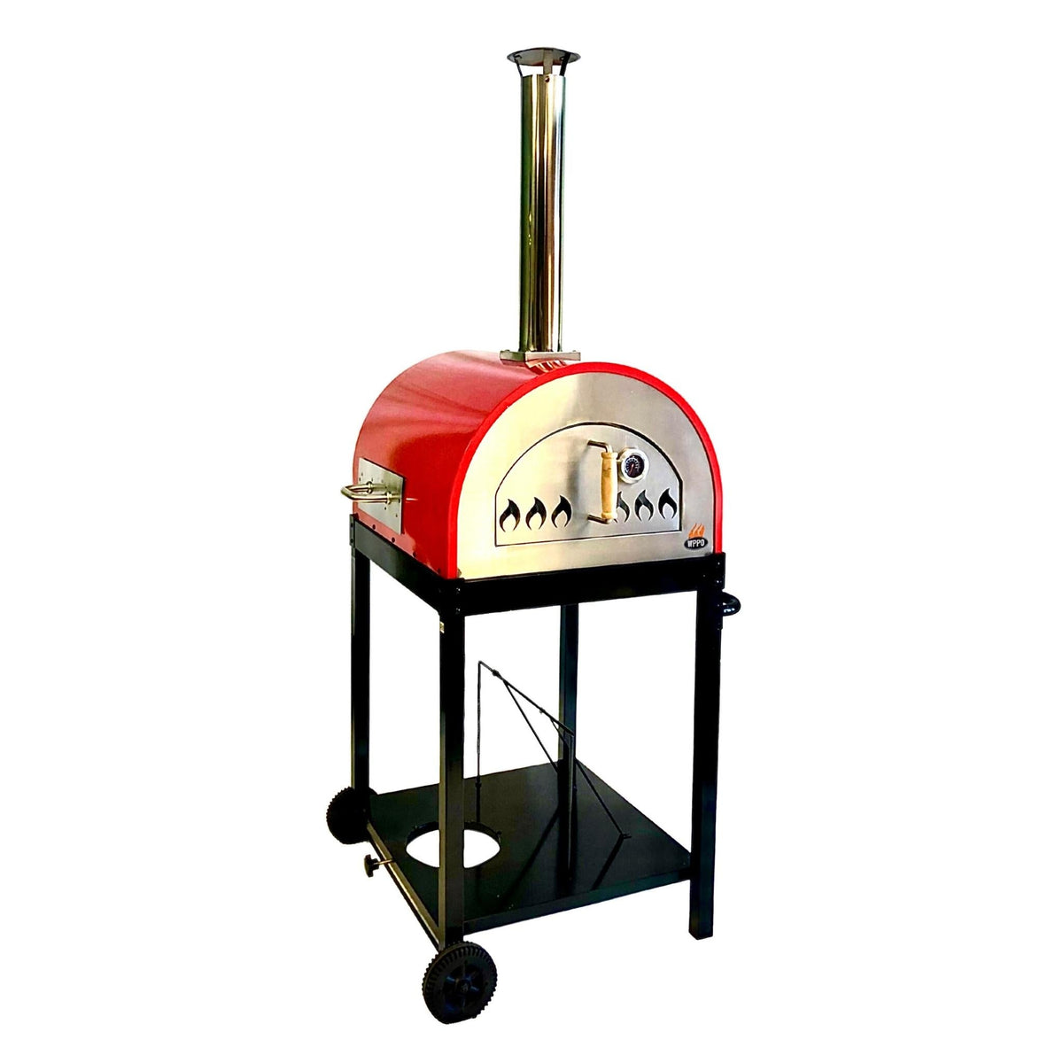 WPPO LLC Direct Traditional 25" Dual Fueled Pizza Oven With Gas Attachment- Wood and Gas Powered