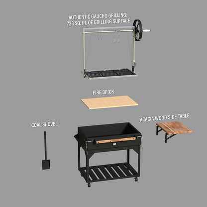 Argentine Santa Maria Heritage Wood Fire & Charcoal Grill, Fire Bricks