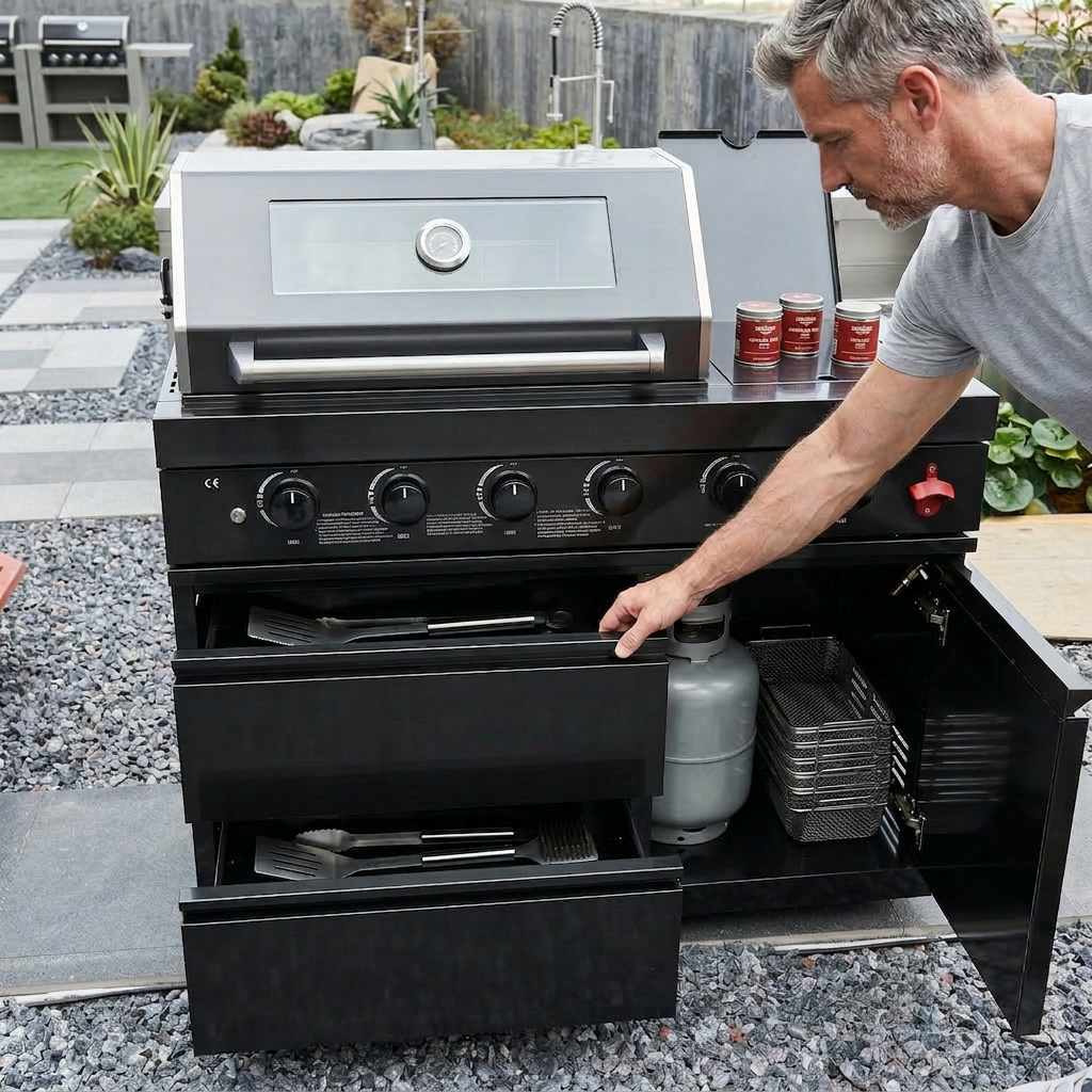 Youla Outdoor Products 46-Inch Stainless Steel Outdoor BBQ Grill