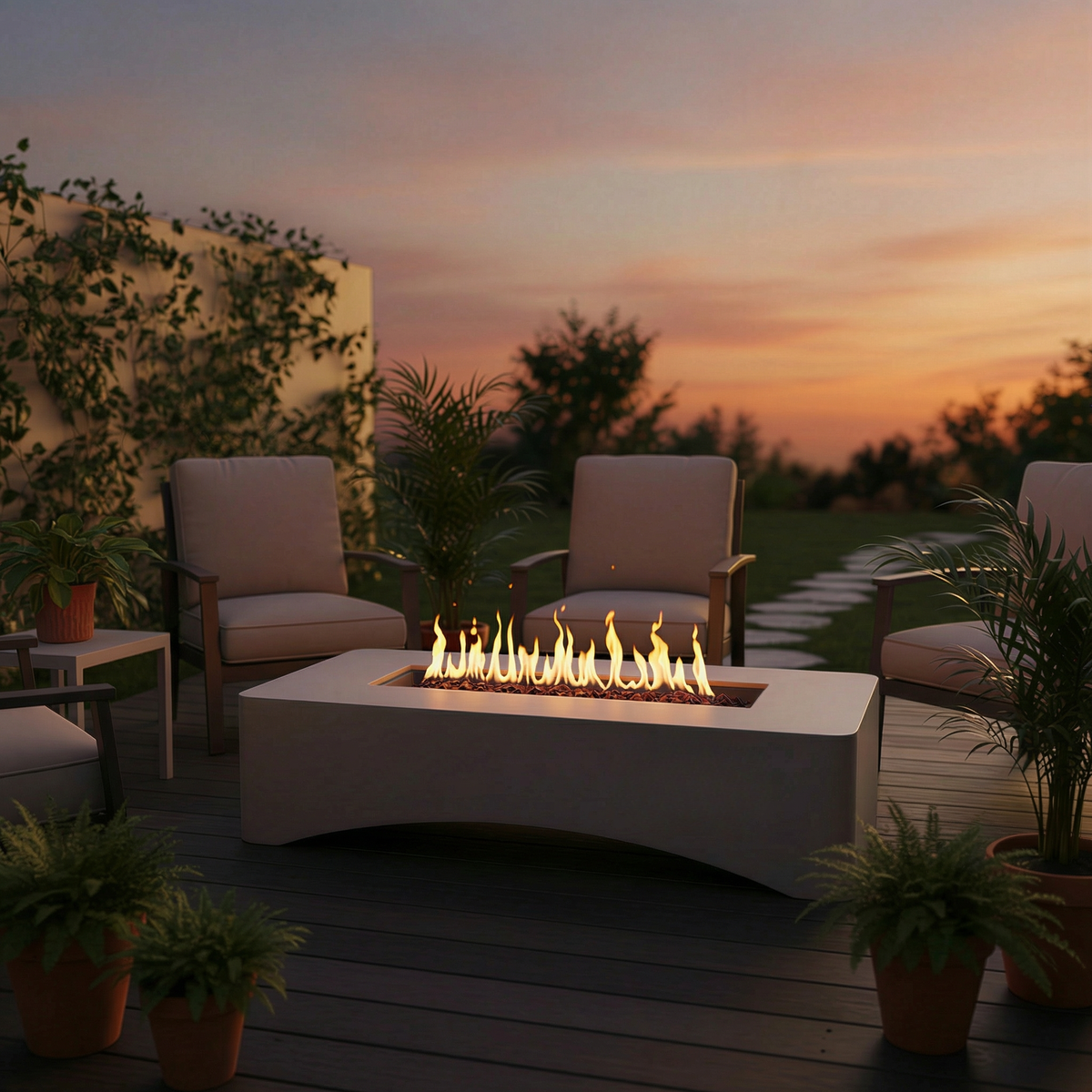 56' Propane Fire Pit Table