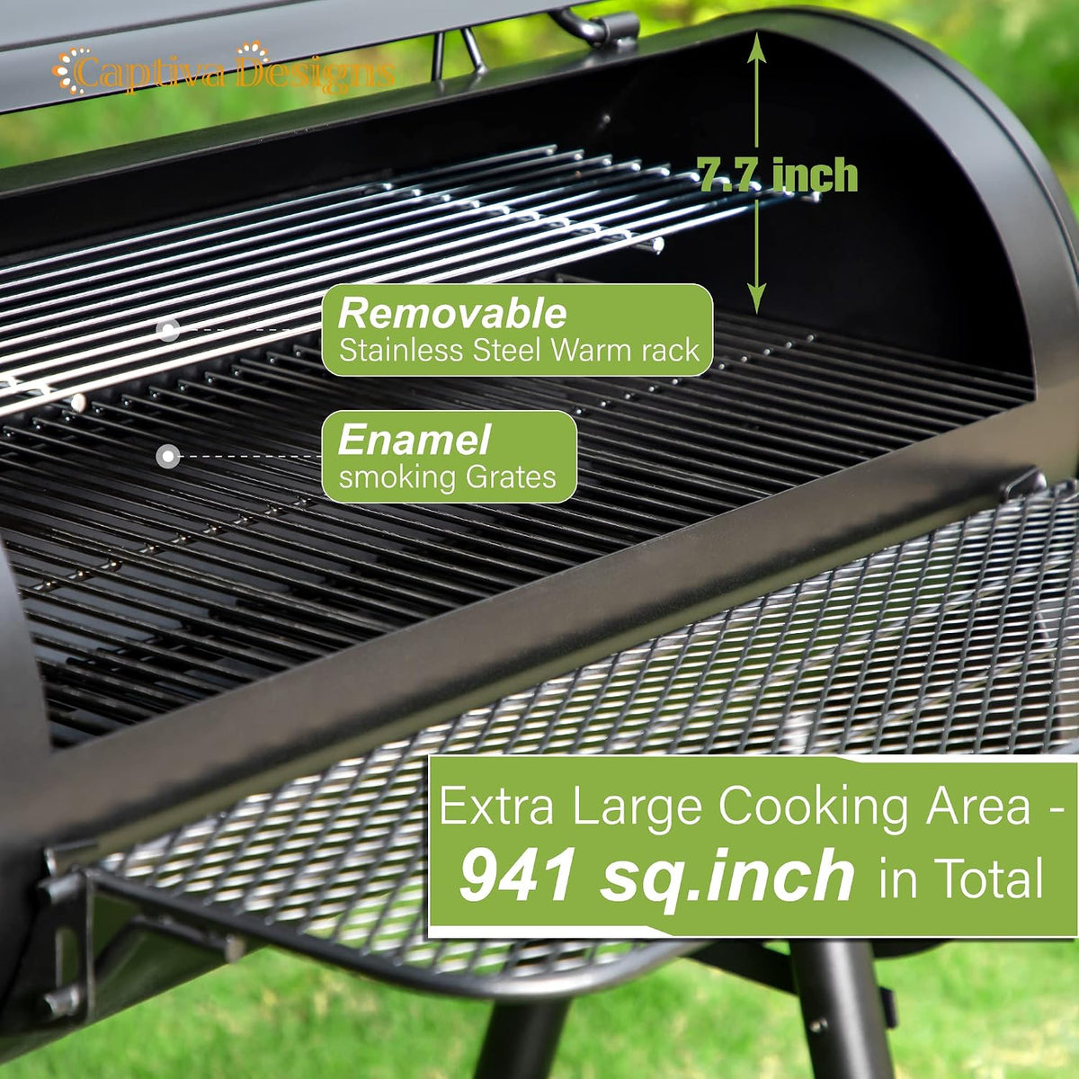 Smoker Grill Extra Large Outdoor Charcoal Barbecue Grill
