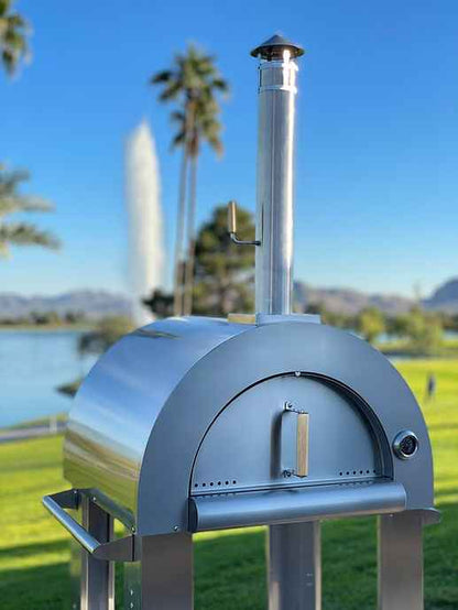 Kokomo Wood Fired Pizza Oven – 32” Stainless Steel, Freestanding or Built-In Options