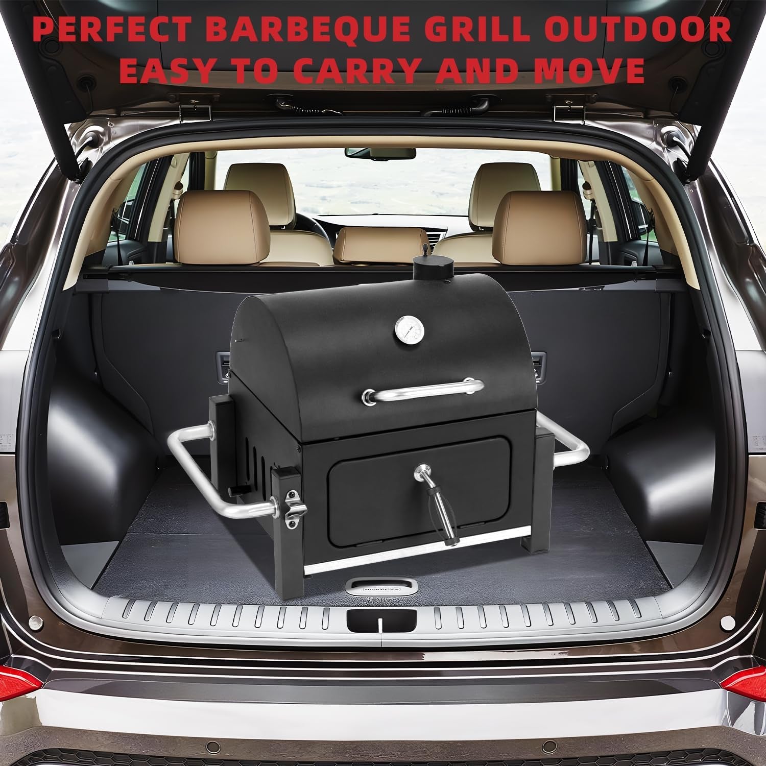 Portable Charcoal Grill with 314 Square Inch Cooking Area,Compact Tabletop Charcoal Grill with Warming Rack,Small BBQ Grill with Charcoal Tray for Outdoor Camping, Picnic