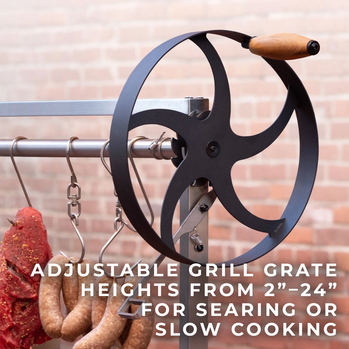 Argentine Santa Maria Wood Fire & Charcoal Steel BBQ Grill, Brasero