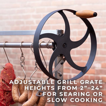 Argentine Santa Maria Wood Fire & Charcoal Steel BBQ Grill, Brasero
