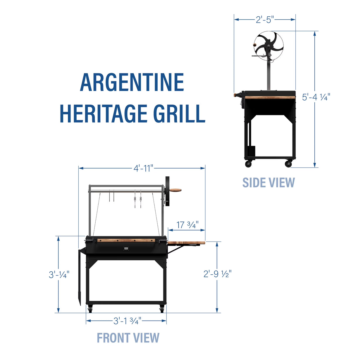 Argentine Santa Maria Heritage Wood Fire & Charcoal Grill, Fire Bricks