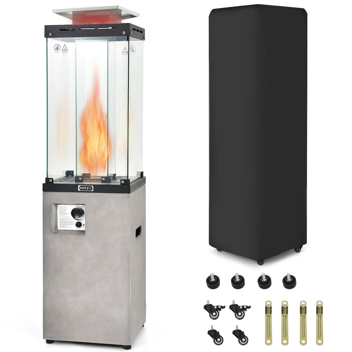 41 000 BTU Propane Patio Heater with Metal Hood