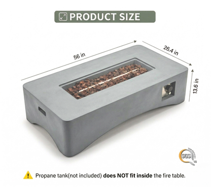56' Propane Fire Pit Table