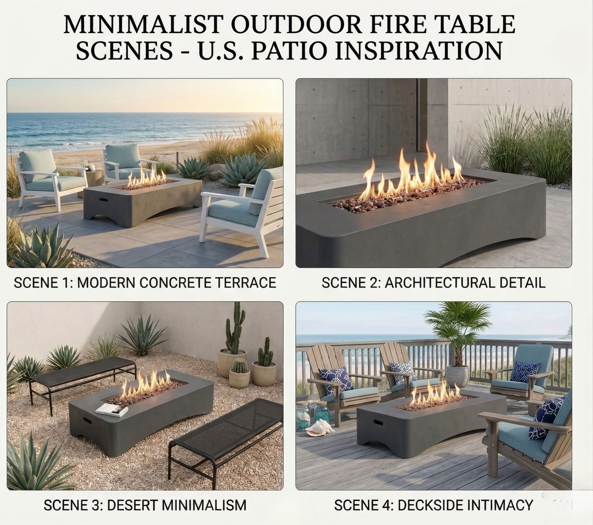 56" Propane Fire Pit Table