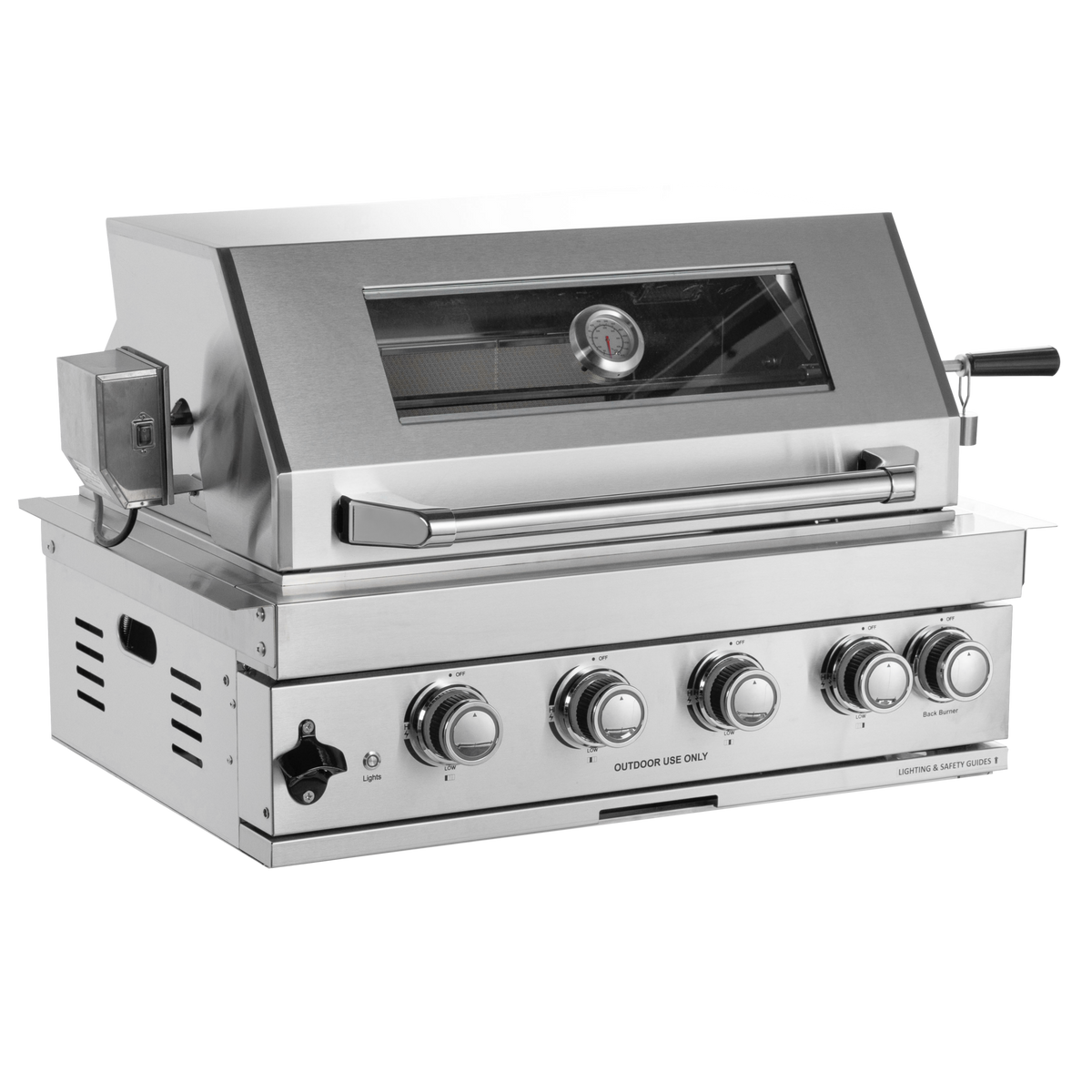 LUXEYARD NL-4B02-W Four Burner Gas Grill, 48000 BTU Stainless Steel Built-In Grill