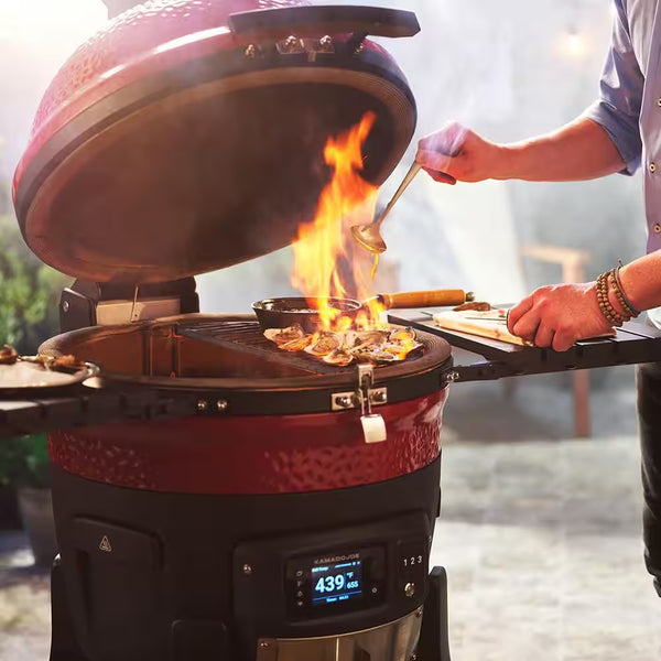 Kamado Joe Konnected Joe 18 In. Digital Charcoal Grill and Smoker with Auto-Ignition and Wi-Fi Temperature Control