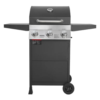 3‑Burner Propane Gas Grill 36000 BTU Stainless Steel BBQ Grill, 338 Sq.In Cooking Area with Warming Rack Freestanding Outdoor Grill for Patio Backyard Garden Cooking
