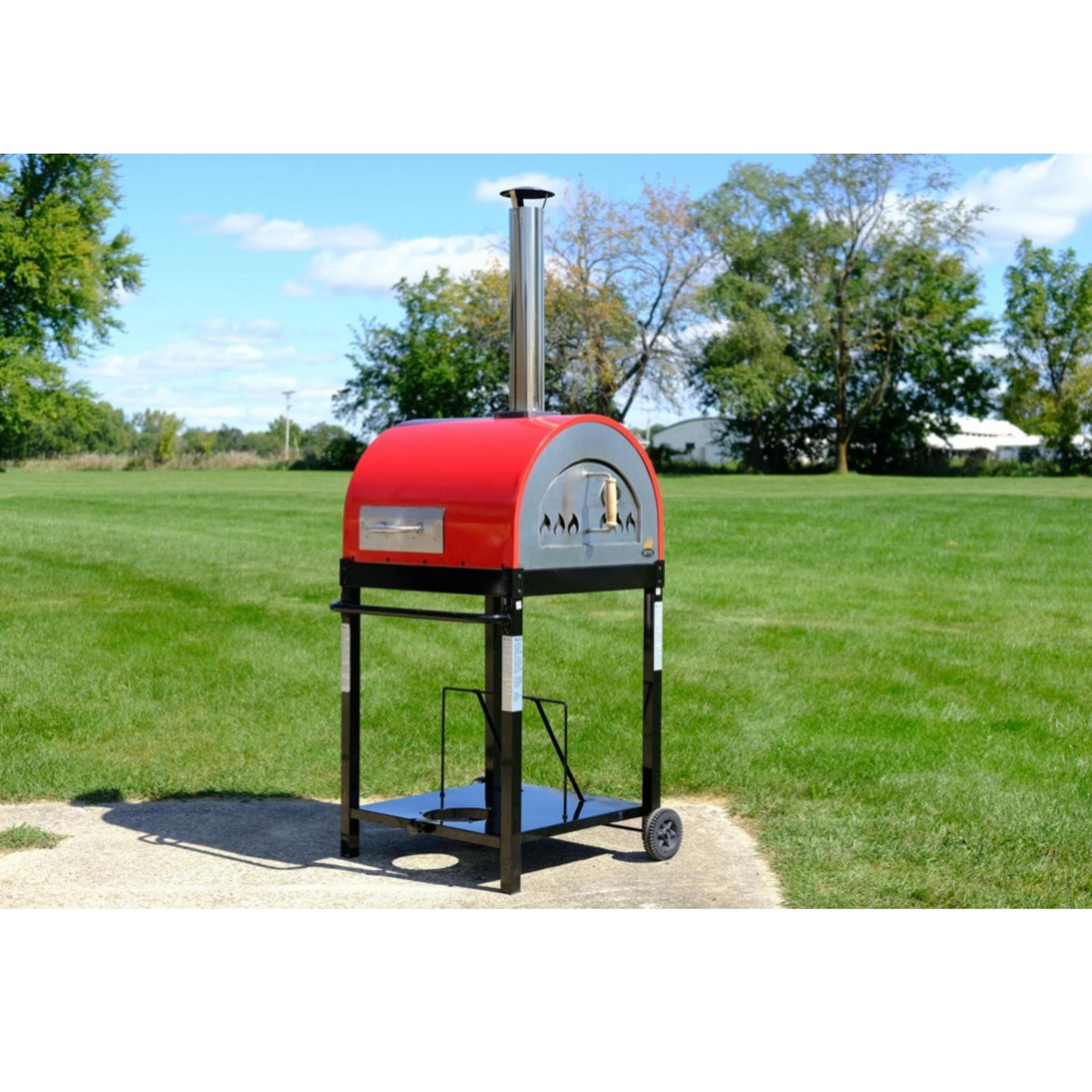WPPO LLC Direct Traditional 25" Dual Fueled Pizza Oven With Gas Attachment- Wood and Gas Powered