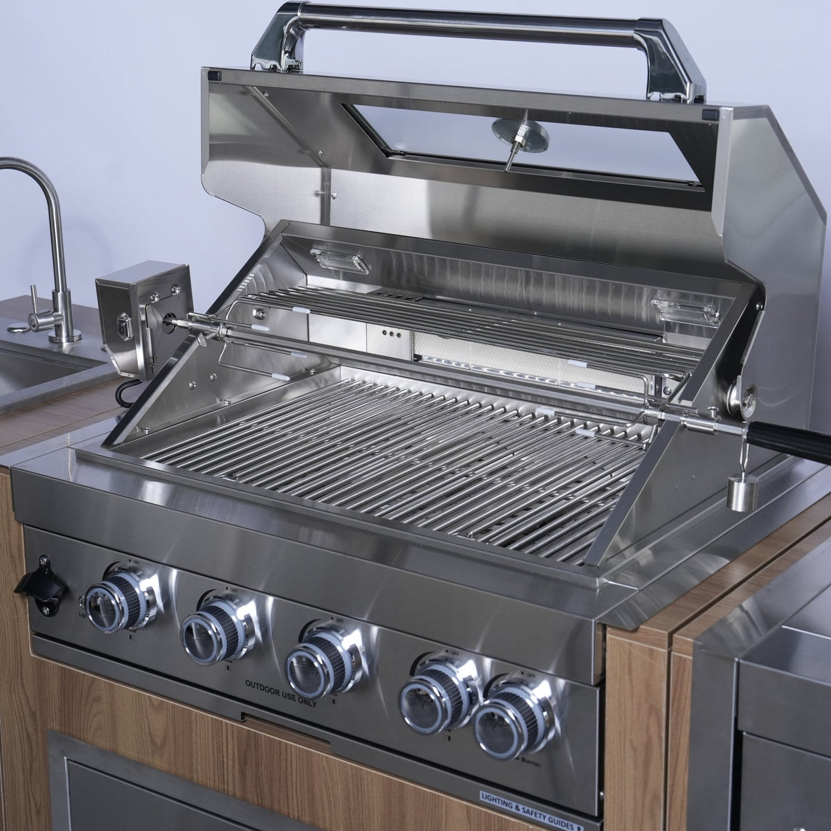 LUXEYARD NL-4B02-W Four Burner Gas Grill, 48000 BTU Stainless Steel Built-In Grill
