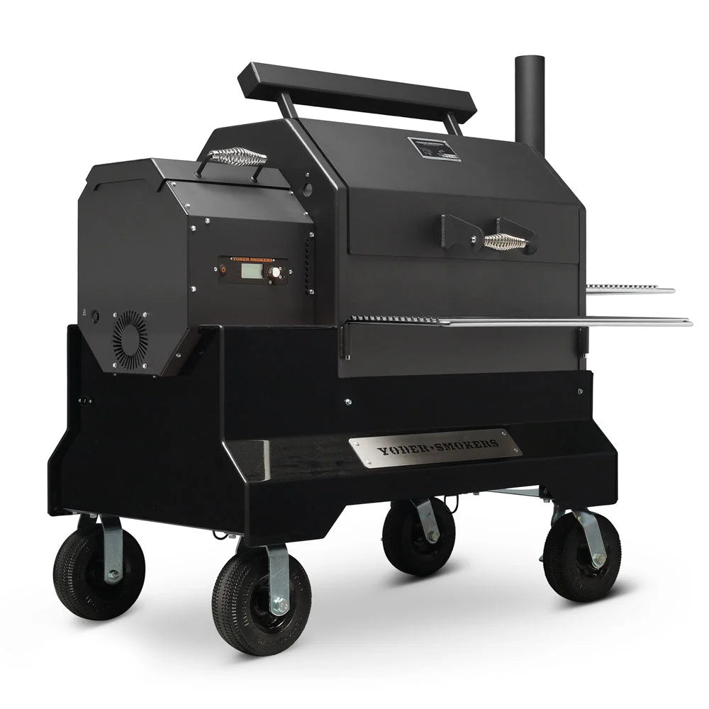 Ys640S Pellet Grill on Competition Cart