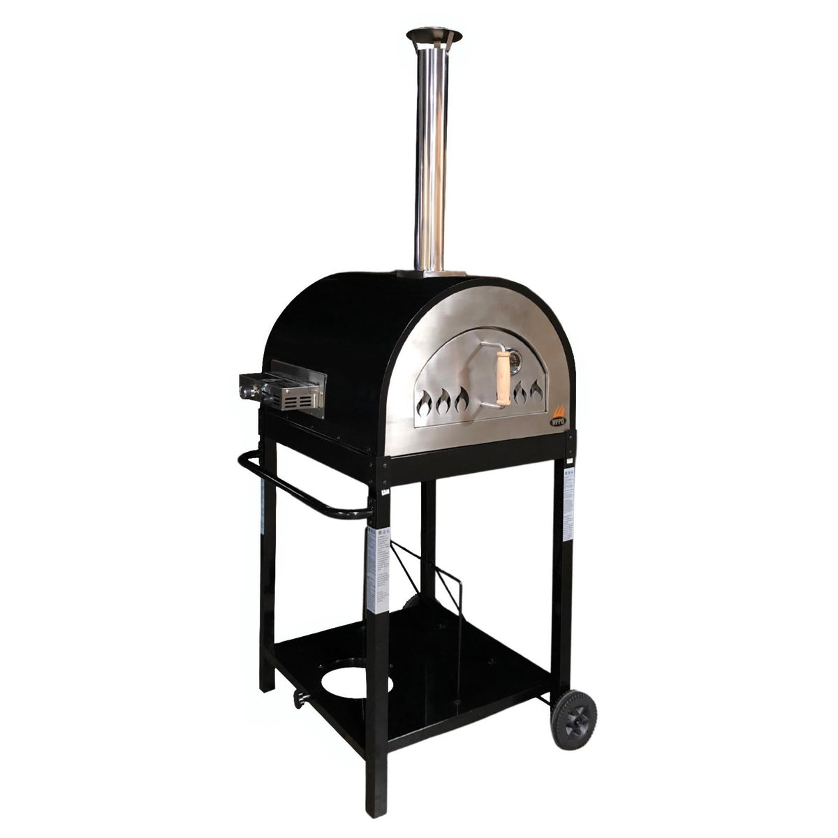 WPPO LLC Direct Traditional 25" Dual Fueled Pizza Oven With Gas Attachment- Wood and Gas Powered