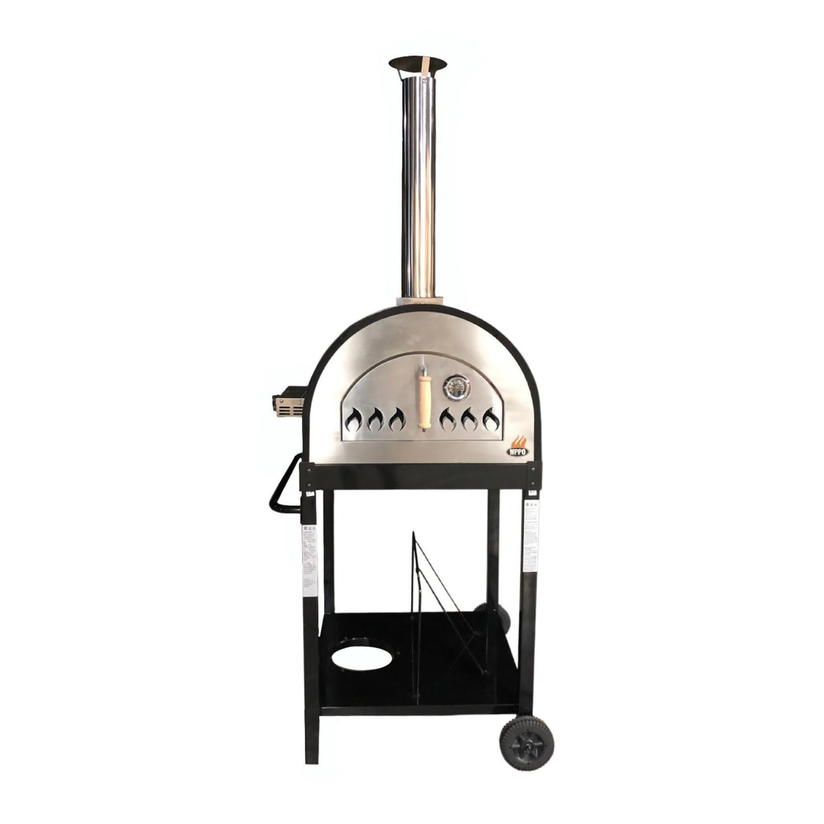 WPPO LLC Direct Traditional 25" Dual Fueled Pizza Oven With Gas Attachment- Wood and Gas Powered