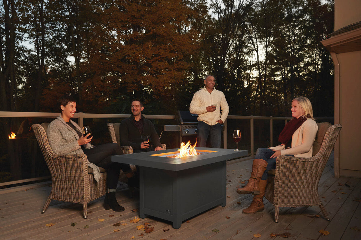 Patioflame Table - Patio Elegance Hamptons Rectangle Fire Table