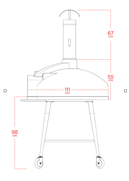 WPPO LLC Direct Wood Fired, Stone Oven for Bread not Just Pizza! Red Rock 100