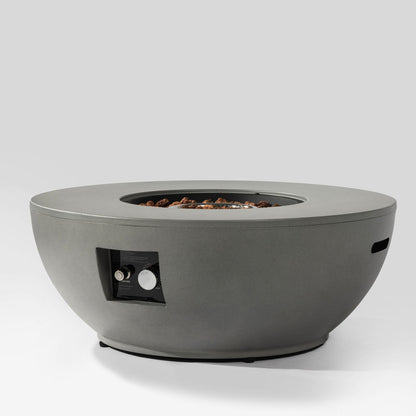 36'' Propane Gas Fire Pit Table - Grey Steel