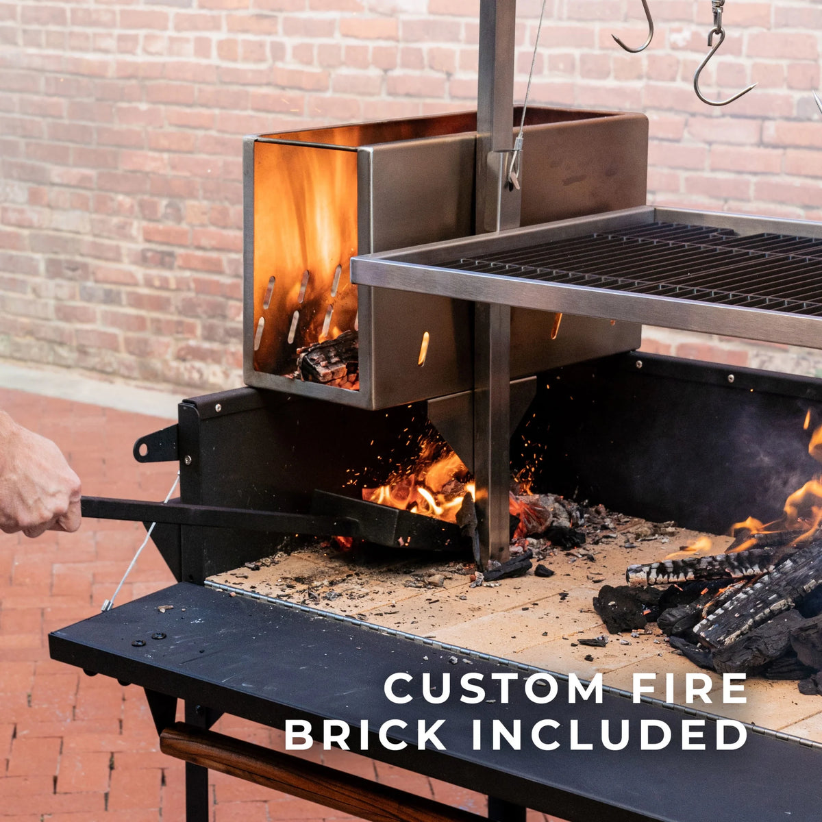 Argentine Santa Maria Wood Fire & Charcoal Steel BBQ Grill, Brasero