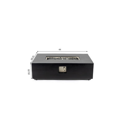 Propane / Natural Gas Fire Pit Table, 50,000 BTU - Charcoal