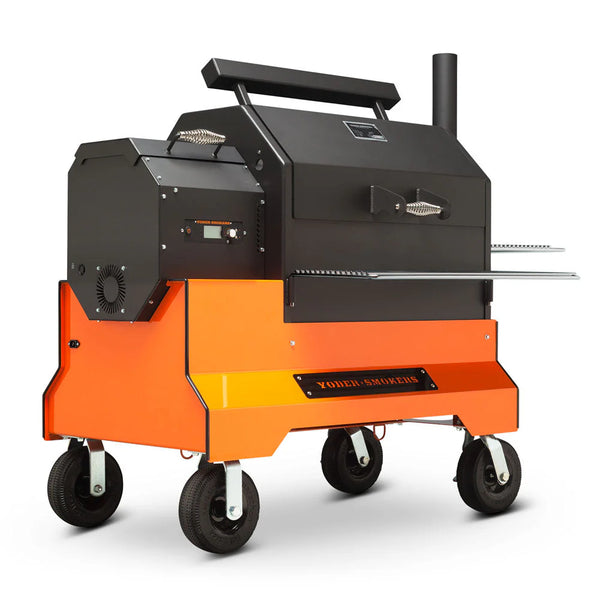 Yoder Smokers Ys640S Pellet Grill on Competition Cart