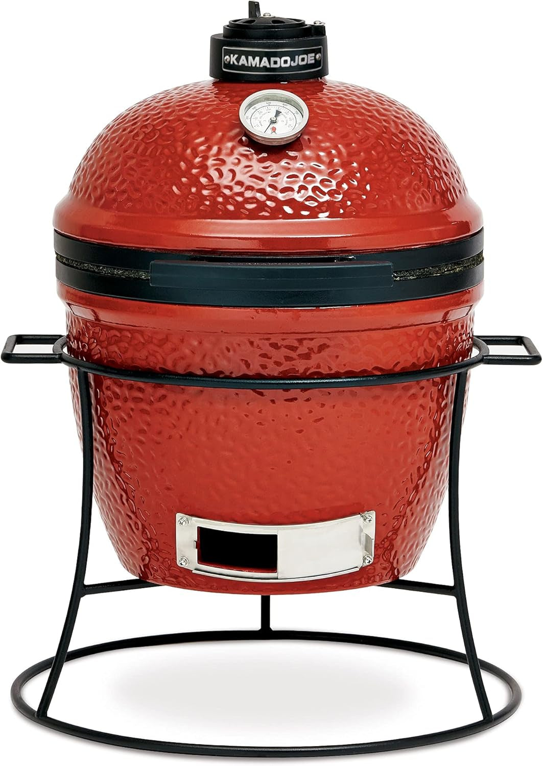 KJ13RH 13.5 Inch Portable Charcoal Grill, Blaze Red - Includes KJ15080420 Grill Cover, Black & Cast Iron Sear Plate (KJ15090620) for Classic Joe and Joe Jr Grills