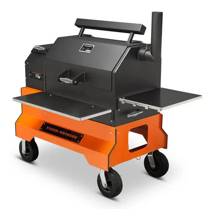 Ys640S Pellet Grill on Competition Cart