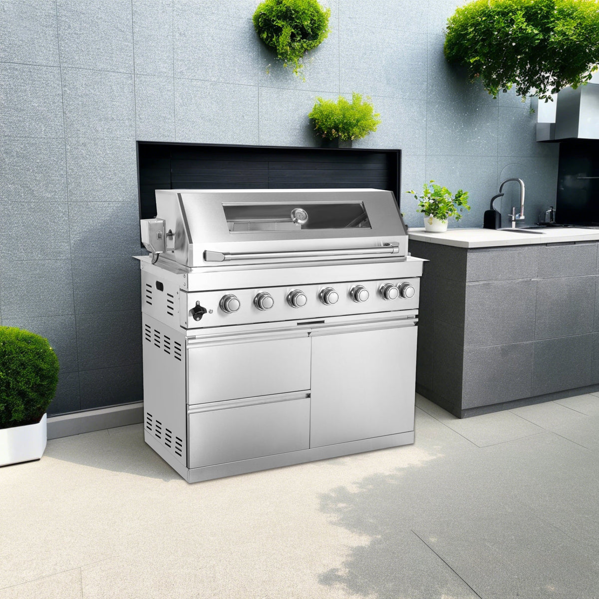 Navratil BBQ Six Burner, 85,000 BTU Grill