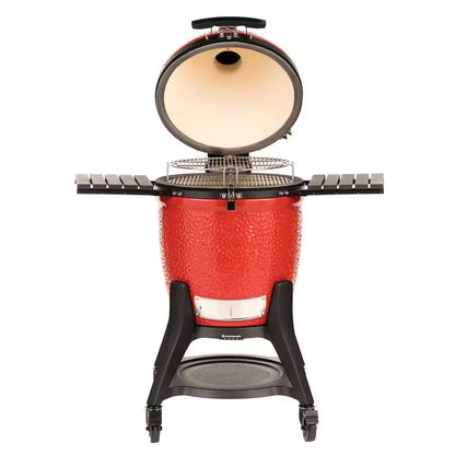Classic Joe III 18 In. Charcoal Grill in Red with Cart, Side Shelves, and Ash Tool