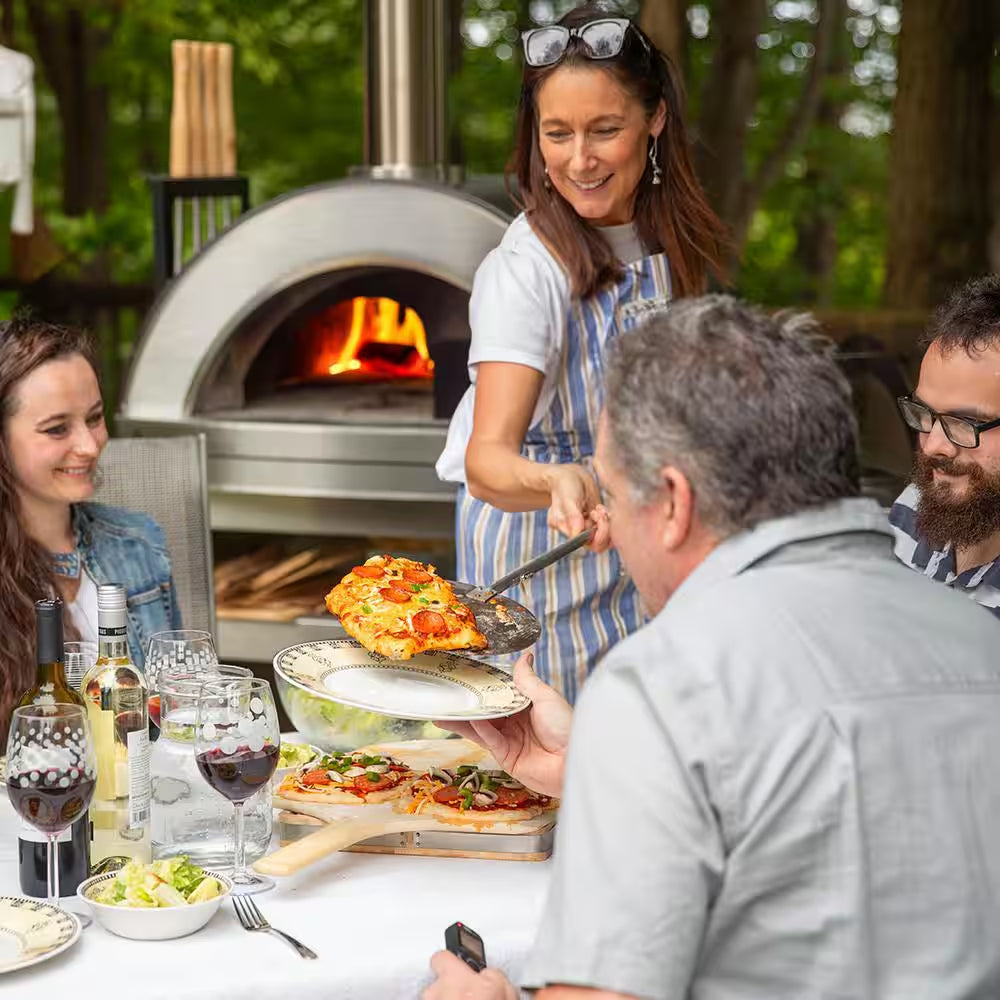 Torino 500 24 In. X 32 In. Wood Fired Oven with Cart in Copper