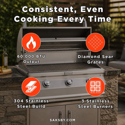 Fire Magic Choice 30-Inch Multi-User Built-In Grill With Analog Thermometer [CM540I-RT1N/P]